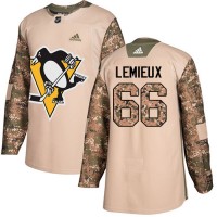 Adidas Pittsburgh Penguins #66 Mario Lemieux Camo Authentic 2017 Veterans Day Stitched NHL Jersey
