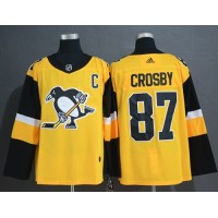 Adidas Pittsburgh Penguins #87 Sidney Crosby Gold Alternate Authentic Stitched NHL Jersey