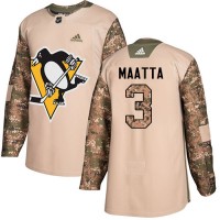 Adidas Pittsburgh Penguins #3 Olli Maatta Camo Authentic 2017 Veterans Day Stitched NHL Jersey