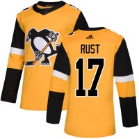 Adidas Pittsburgh Penguins #17 Bryan Rust Gold Alternate Authentic Stitched NHL Jersey