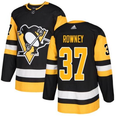 Adidas Pittsburgh Penguins #37 Carter Rowney Black Home Authentic Stitched NHL Jersey