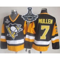 Pittsburgh Penguins #7 Joe Mullen Black CCM Throwback 2017 Stanley Cup Finals Champions Stitched NHL Jersey