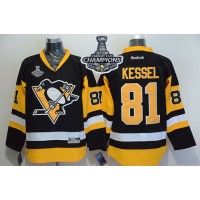 Pittsburgh Penguins #81 Phil Kessel Black Alternate 2017 Stanley Cup Finals Champions Stitched NHL Jersey