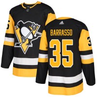 Adidas Pittsburgh Penguins #35 Tom Barrasso Black Home Authentic Stitched NHL Jersey