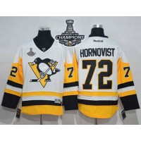 Pittsburgh Penguins #72 Patric Hornqvist White New Away 2017 Stanley Cup Finals Champions Stitched NHL Jersey