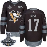 Adidas Pittsburgh Penguins #17 Bryan Rust Black 1917-2017 100th Anniversary Stanley Cup Finals Champions Stitched NHL Jersey