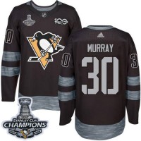 Adidas Pittsburgh Penguins #30 Matt Murray Black 1917-2017 100th Anniversary Stanley Cup Finals Champions Stitched NHL Jersey