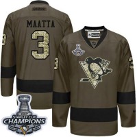 Pittsburgh Penguins #3 Olli Maatta Green Salute to Service 2017 Stanley Cup Finals Champions Stitched NHL Jersey