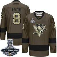 Pittsburgh Penguins #8 Mark Recchi Green Salute to Service 2017 Stanley Cup Finals Champions Stitched NHL Jersey