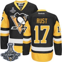 Pittsburgh Penguins #17 Bryan Rust Black Alternate 2017 Stanley Cup Finals Champions Stitched NHL Jersey