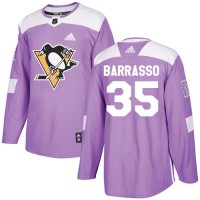 Adidas Pittsburgh Penguins #35 Tom Barrasso Purple Authentic Fights Cancer Stitched NHL Jersey