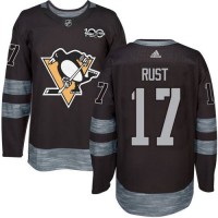 Adidas Pittsburgh Penguins #17 Bryan Rust Black 1917-2017 100th Anniversary Stitched NHL Jersey