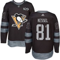 Adidas Pittsburgh Penguins #81 Phil Kessel Black 1917-2017 100th Anniversary Stitched NHL Jersey