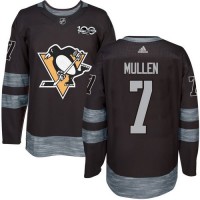 Adidas Pittsburgh Penguins #7 Joe Mullen Black 1917-2017 100th Anniversary Stitched NHL Jersey