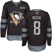 Adidas Pittsburgh Penguins #8 Mark Recchi Black 1917-2017 100th Anniversary Stitched NHL Jersey