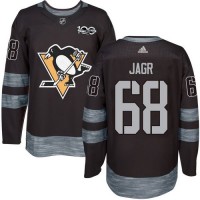 Adidas Pittsburgh Penguins #68 Jaromir Jagr Black 1917-2017 100th Anniversary Stitched NHL Jersey