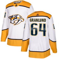 Adidas Nashville Predators #64 Mikael Granlund White Road Authentic Stitched NHL Jersey