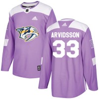 Adidas Nashville Predators #33 Viktor Arvidsson Purple Authentic Fights Cancer Stitched NHL Jersey