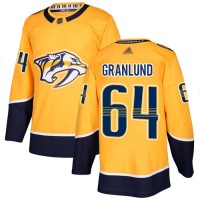 Adidas Nashville Predators #64 Mikael Granlund Yellow Home Authentic Stitched NHL Jersey