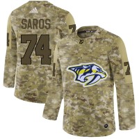 Adidas Nashville Predators #74 Juuse Saros Camo Authentic Stitched NHL Jersey