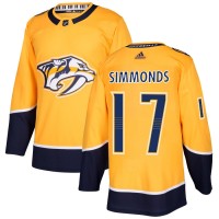 Adidas Nashville Predators #17 Wayne Simmonds Yellow Home Authentic Stitched NHL Jersey
