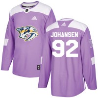 Adidas Nashville Predators #92 Ryan Johansen Purple Authentic Fights Cancer Stitched NHL Jersey