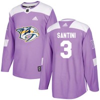 Adidas Nashville Predators #3 Steven Santini Purple Authentic Fights Cancer Stitched NHL Jersey