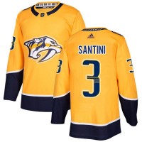 Adidas Nashville Predators #3 Steven Santini Yellow Home Authentic Stitched NHL Jersey