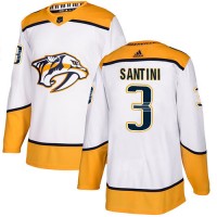 Adidas Nashville Predators #3 Steven Santini White Road Authentic Stitched NHL Jersey