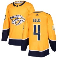 Adidas Nashville Predators #4 Ryan Ellis Yellow Home Authentic Stitched NHL Jersey