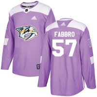 Adidas Nashville Predators #57 Dante Fabbro Purple Authentic Fights Cancer Stitched NHL Jersey