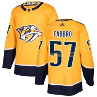 Adidas Nashville Predators #57 Dante Fabbro Yellow Home Authentic Stitched NHL Jersey