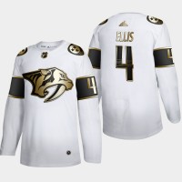 Nashville Nashville Predators #4 Ryan Ellis Men's Adidas White Golden Edition Limited Stitched NHL Jersey