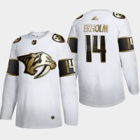 Nashville Nashville Predators #14 Mattias Ekholm Men's Adidas White Golden Edition Limited Stitched NHL Jersey