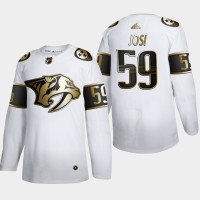 Nashville Nashville Predators #59 Roman Josi Men's Adidas White Golden Edition Limited Stitched NHL Jersey