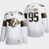 Nashville Nashville Predators #95 Matt Duchene Men's Adidas White Golden Edition Limited Stitched NHL Jersey