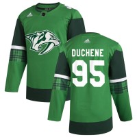 Nashville Nashville Predators #95 Matt Duchene Men's Adidas 2020 St. Patrick's Day Stitched NHL Jersey Green.jpg.jpg