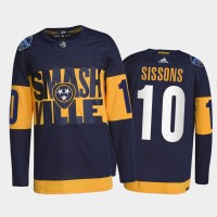 Adidas Nashville Predators #10 Colton Sissons Men's 2022 Stadium Series Authentic NHL Jersey - Navy