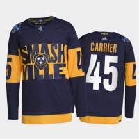 Adidas Nashville Predators #45 Alexandre Carrier Men's 2022 Stadium Series Authentic NHL Jersey - Navy