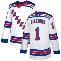 Adidas New York Rangers #1 Eddie Giacomin White Away Authentic Stitched NHL Jersey