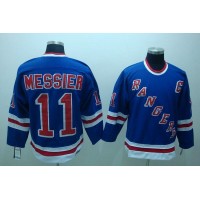New York Rangers #11 Mark Messier Stitched Blue CCM Throwback NHL Jersey