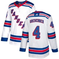 Adidas New York Rangers #4 Ron Greschner White Away Authentic Stitched NHL Jersey