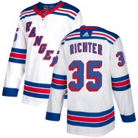 Adidas New York Rangers #35 Mike Richter White Away Authentic Stitched NHL Jersey