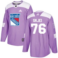 Adidas New York Rangers #76 Brady Skjei Purple Authentic Fights Cancer Stitched NHL Jersey
