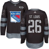 Adidas New York Rangers #26 Martin St. Louis Black 1917-2017 100th Anniversary Stitched NHL Jersey