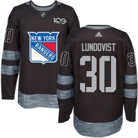 Adidas New York Rangers #30 Henrik Lundqvist Black 1917-2017 100th Anniversary Stitched NHL Jersey