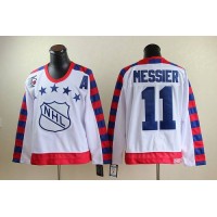 New York Rangers #11 Mark Messier White All Star CCM Throwback 75TH Stitched NHL Jersey