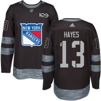 Adidas New York Rangers #13 Kevin Hayes Black 1917-2017 100th Anniversary Stitched NHL Jersey