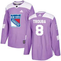 Adidas New York Rangers #8 Jacob Trouba Purple Authentic Fights Cancer Stitched NHL Jersey