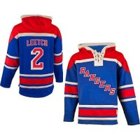 New York Rangers #2 Brian Leetch Blue Sawyer Hooded Sweatshirt Stitched NHL Jersey